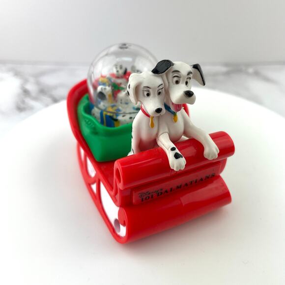McDonalds Disney 101 Dalmatians Snow Dome Dog Sledding Collectible Figurine 1996 - Picture 16 of 16